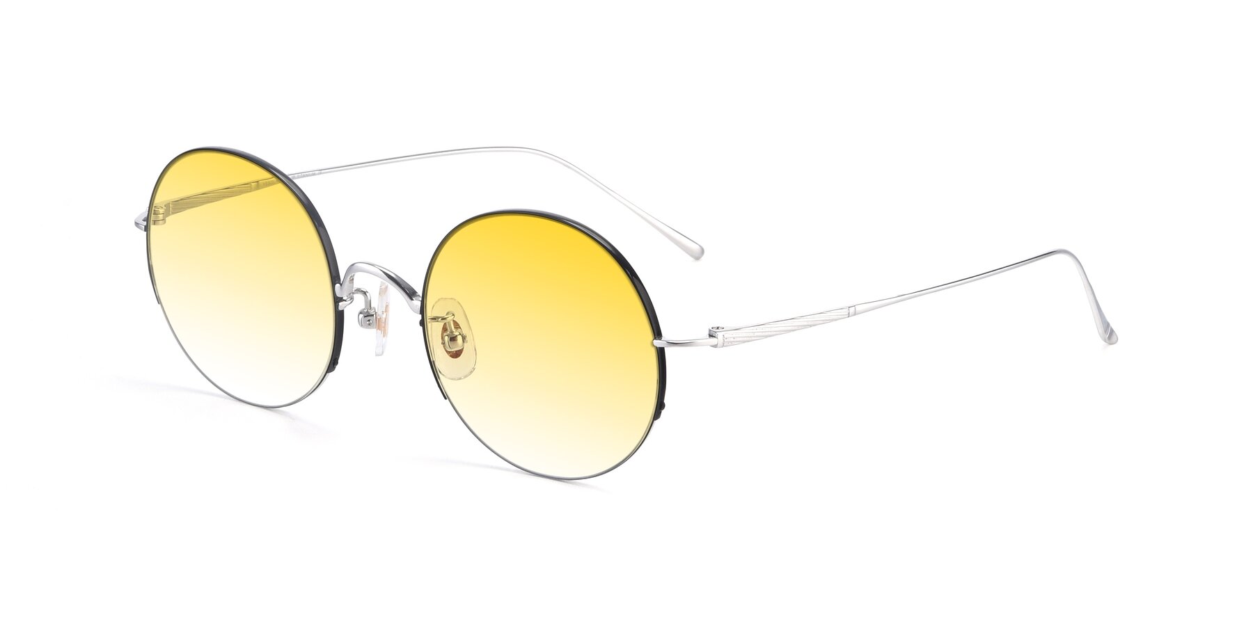 Angle of Harry in Black-Silver with Yellow Gradient Lenses