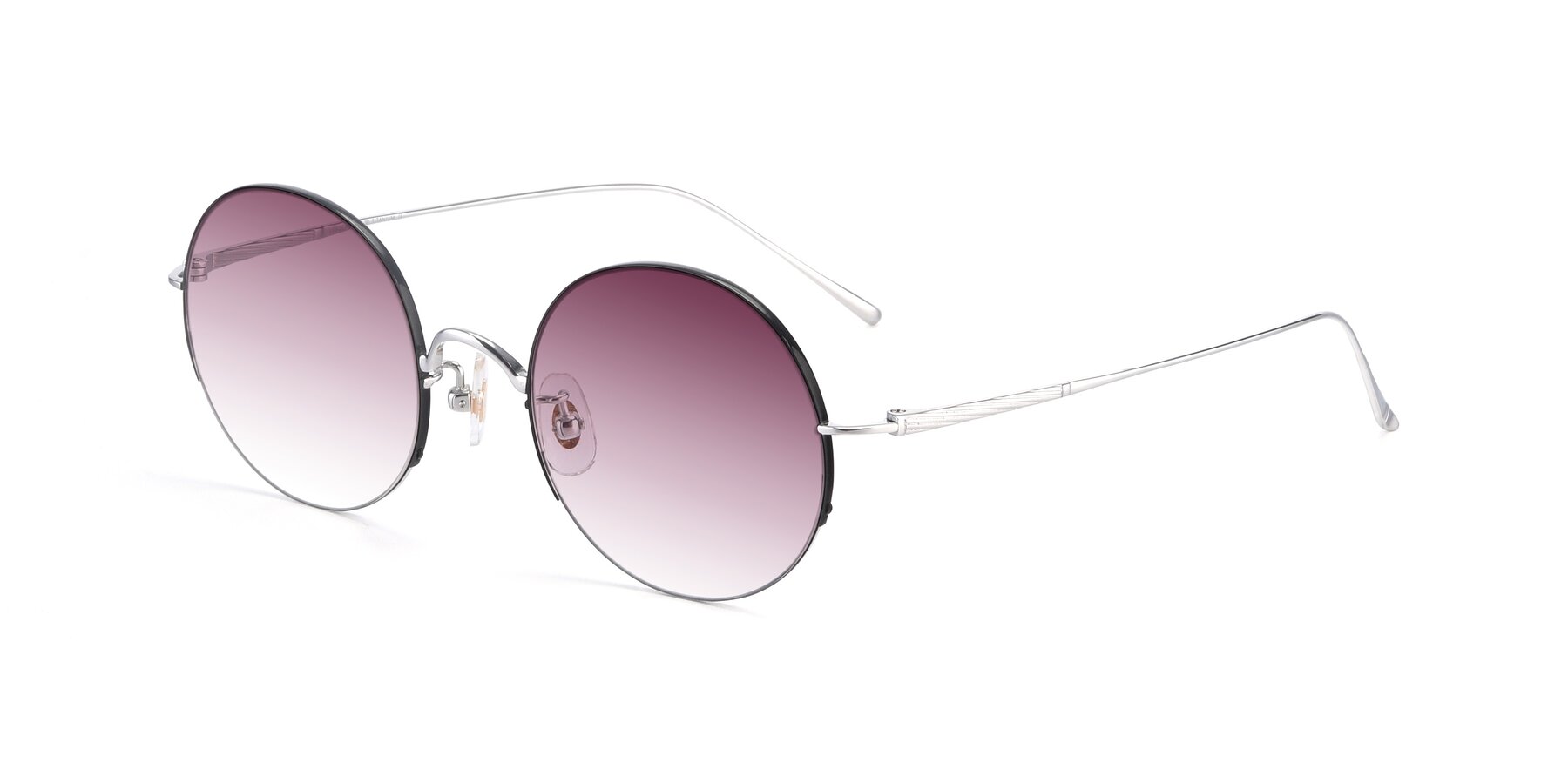 Angle of Harry in Black-Silver with Wine Gradient Lenses