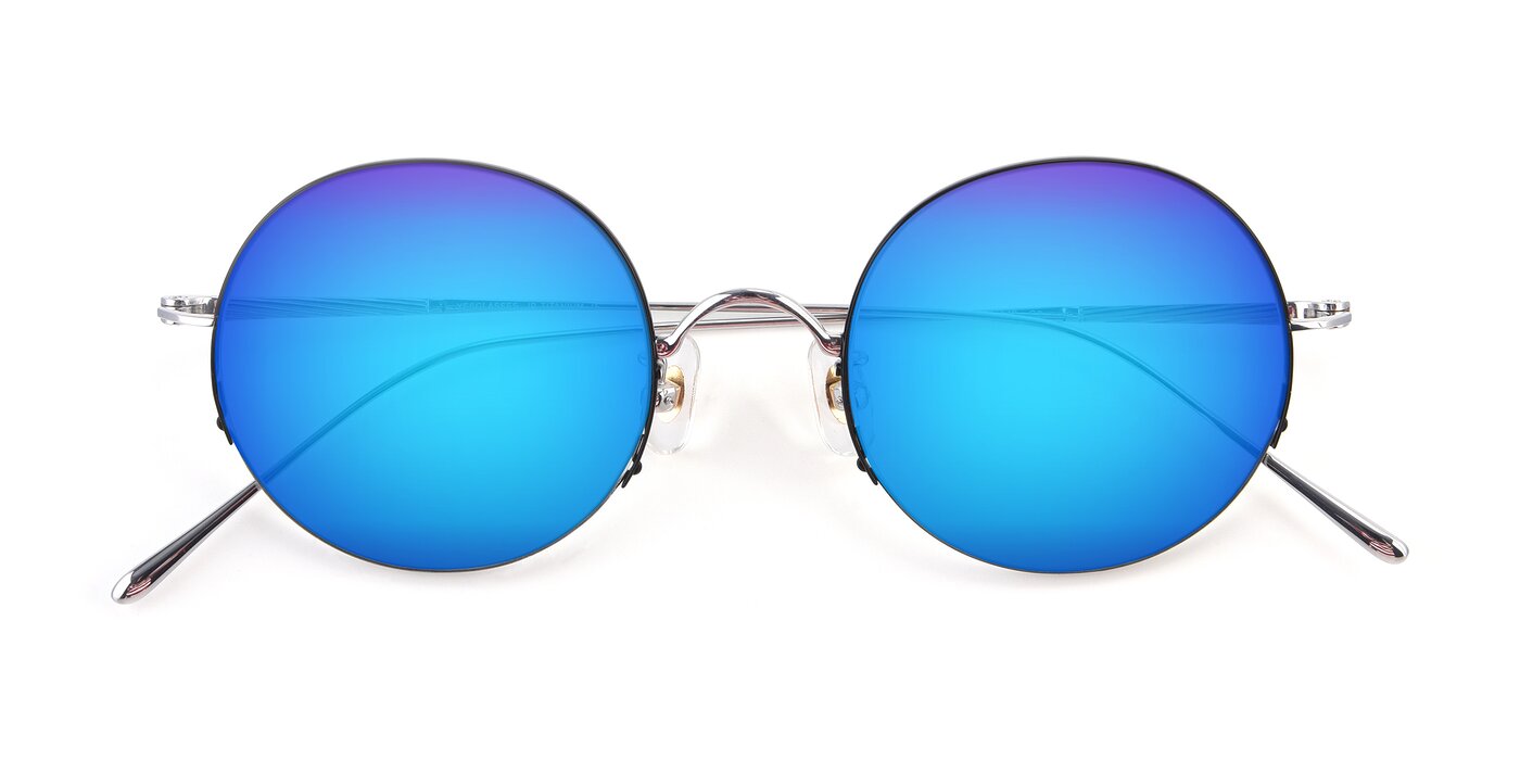 Harry - Black/Silver Flash Mirrored Sunglasses