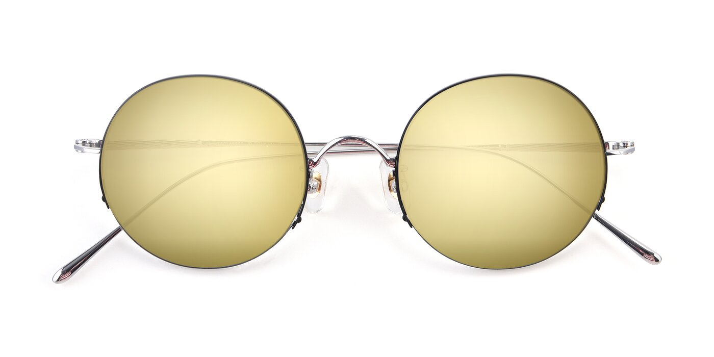 Harry - Black / Silver Flash Mirrored Sunglasses
