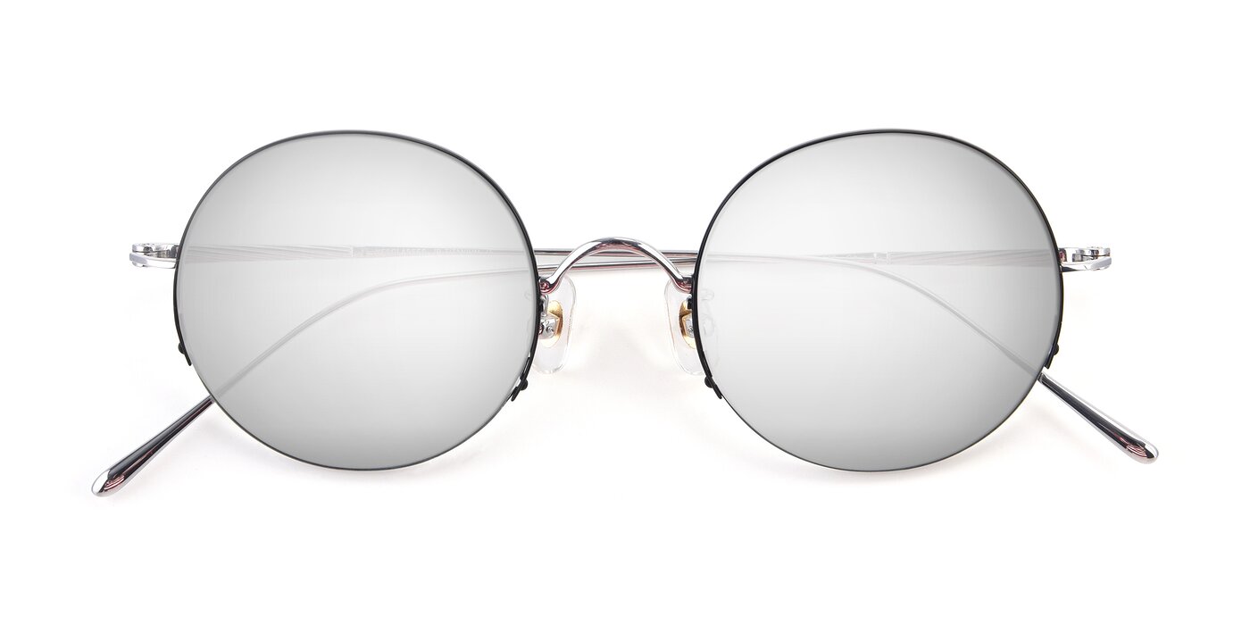 Harry - Black/Silver Flash Mirrored Sunglasses