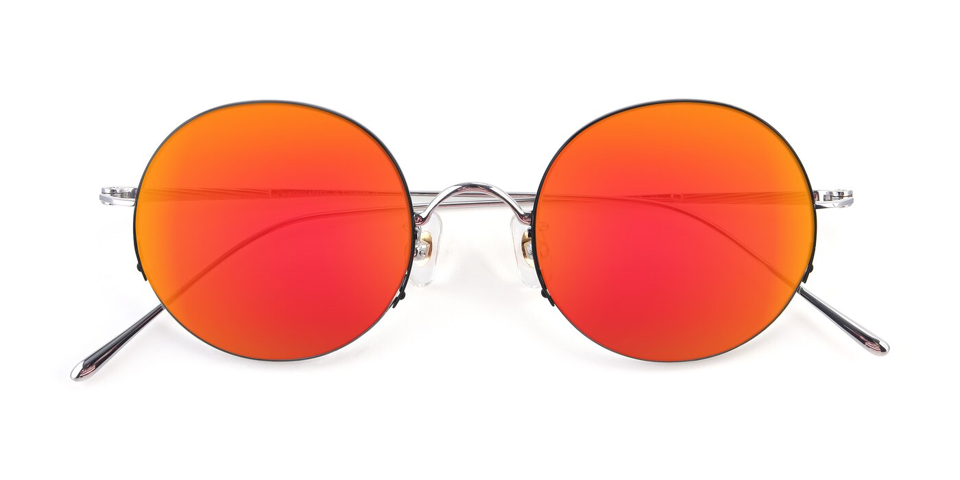 Harry - Black/Silver Flash Mirrored Sunglasses