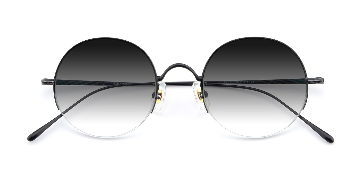 Harry - Matte Black Gradient Sunglasses