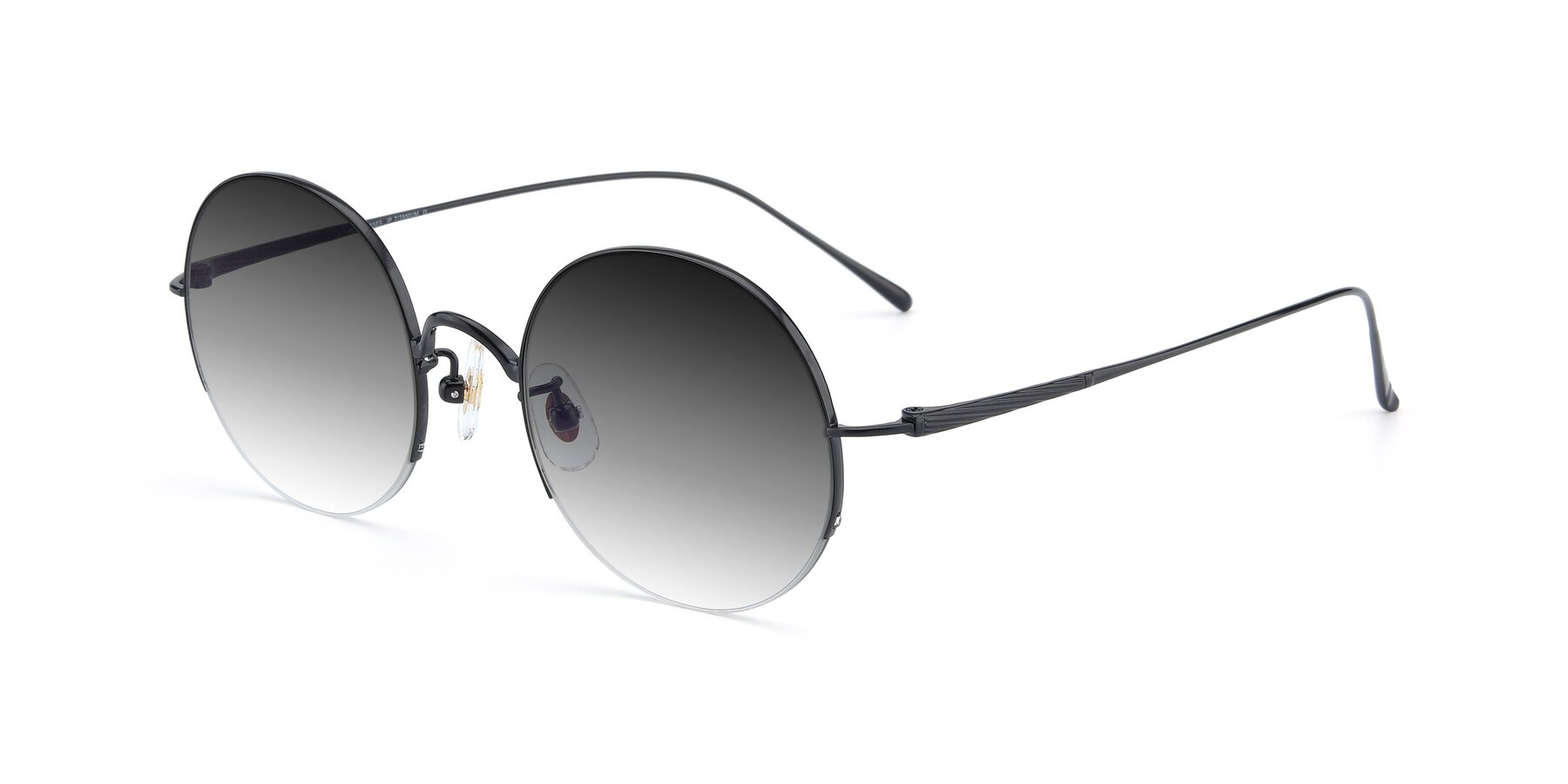 Angle of Harry in Matte Black with Gray Gradient Lenses