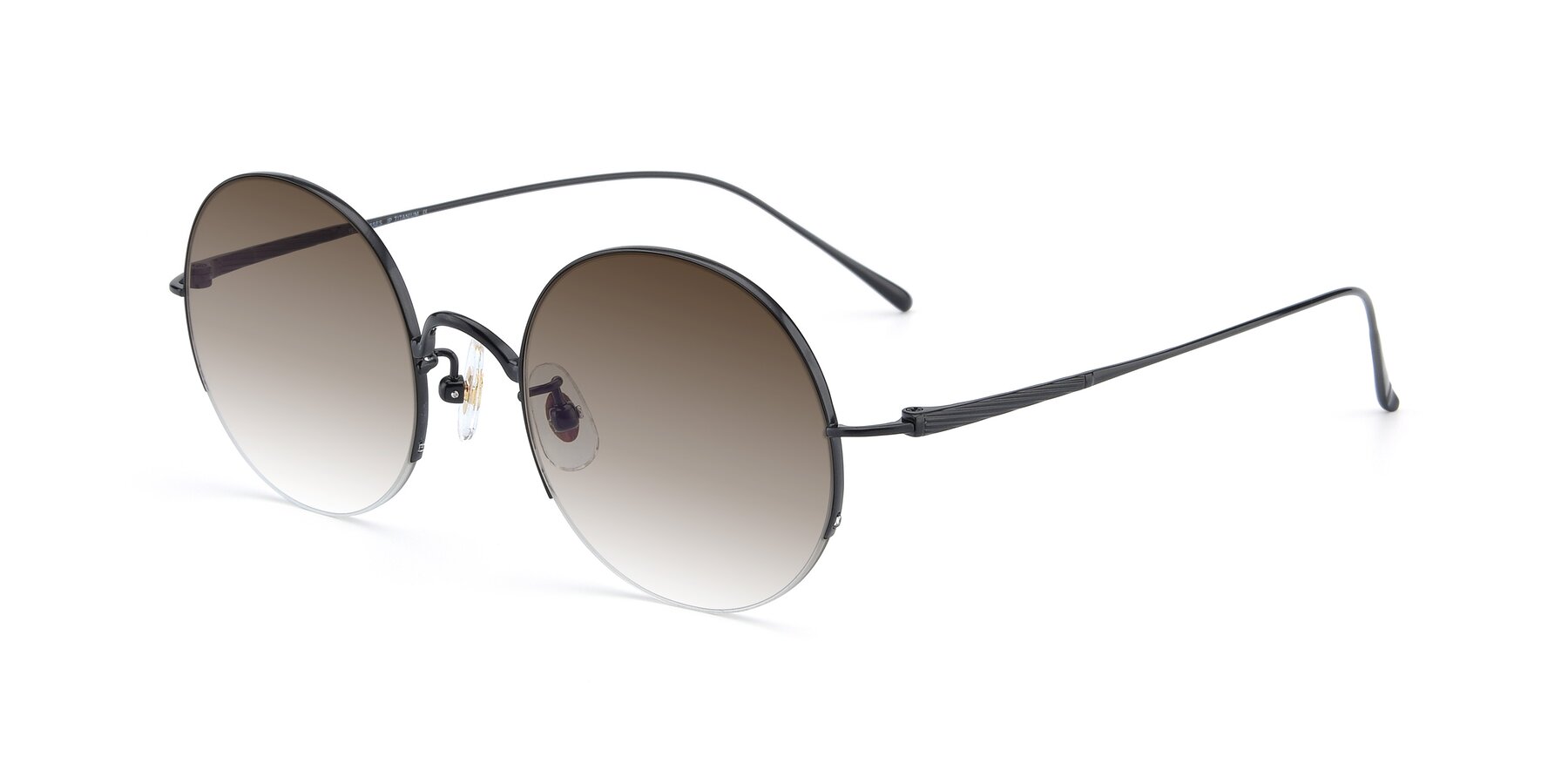 Angle of Harry in Matte Black with Brown Gradient Lenses
