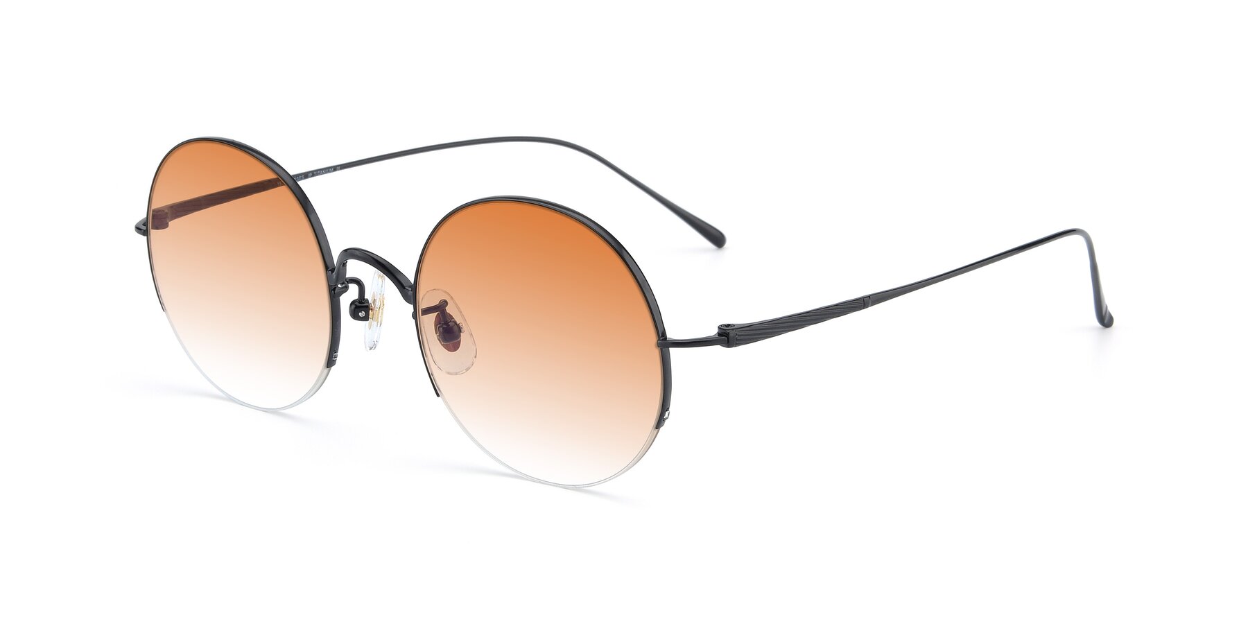 Angle of Harry in Matte Black with Orange Gradient Lenses