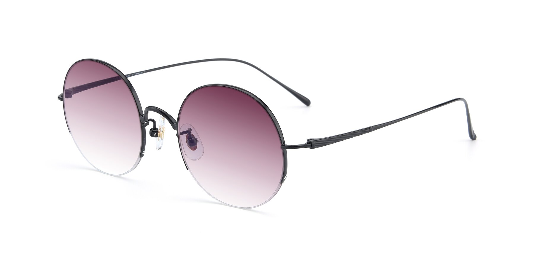 Angle of Harry in Matte Black with Wine Gradient Lenses