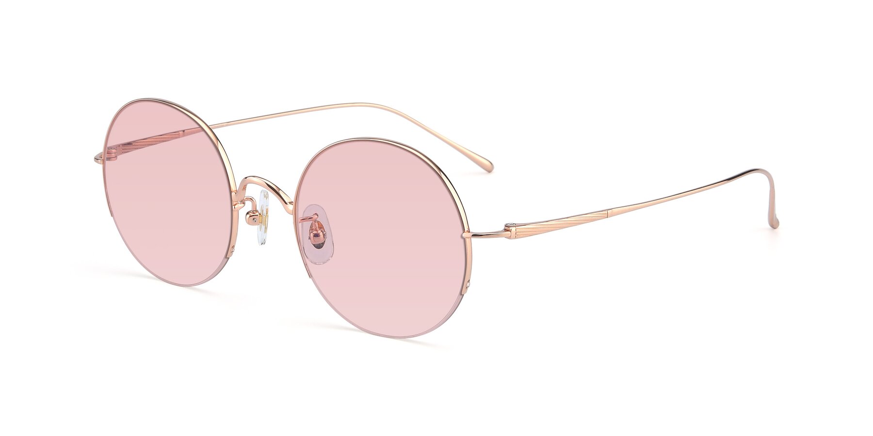 Angle of Harry in Rose Gold with Light Garnet Tinted Lenses