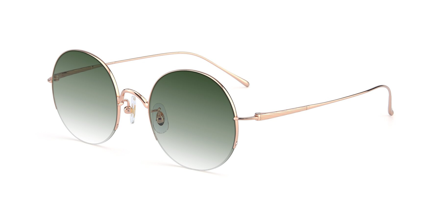 Angle of Harry in Rose Gold with Green Gradient Lenses