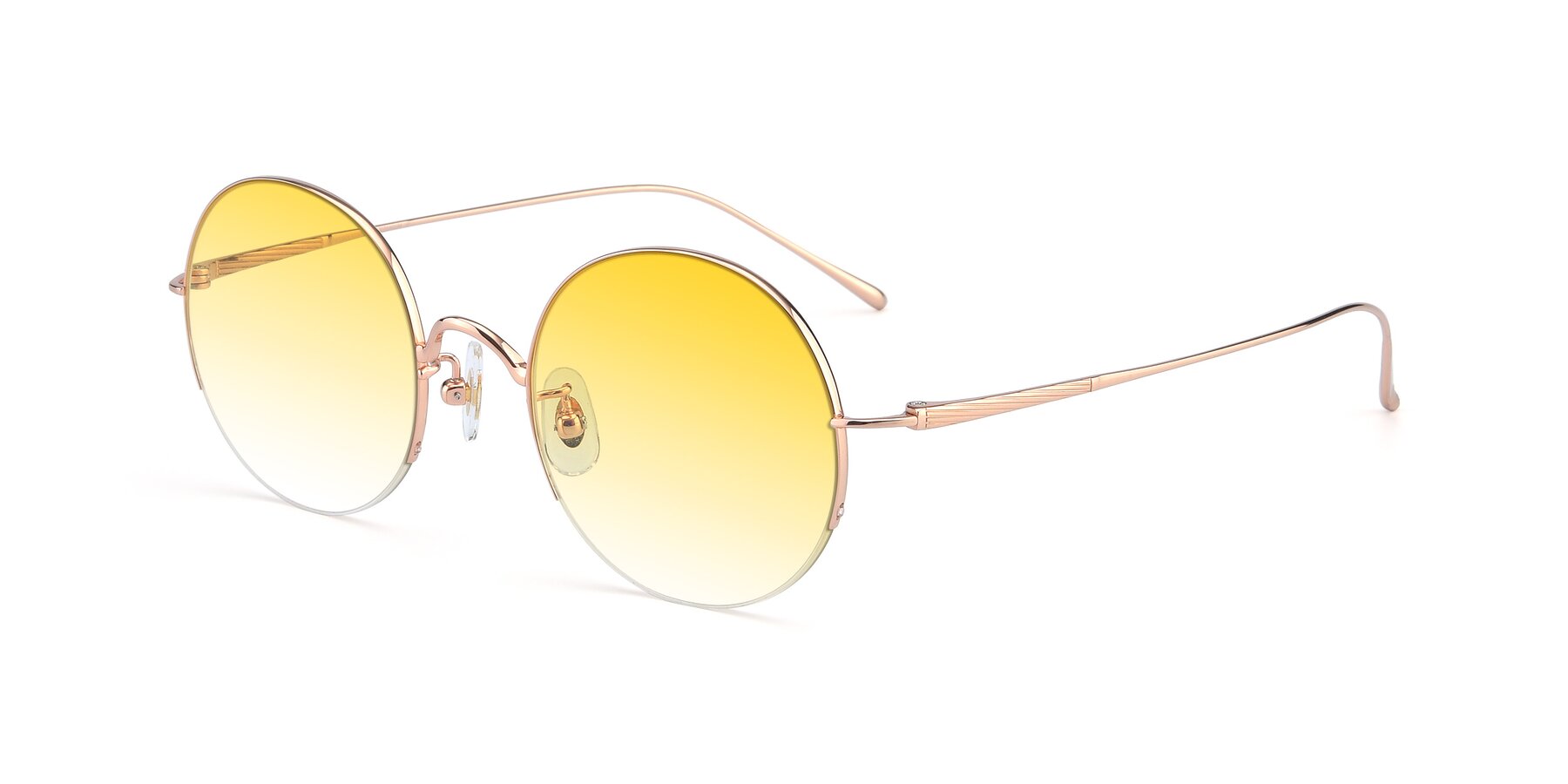 Angle of Harry in Rose Gold with Yellow Gradient Lenses