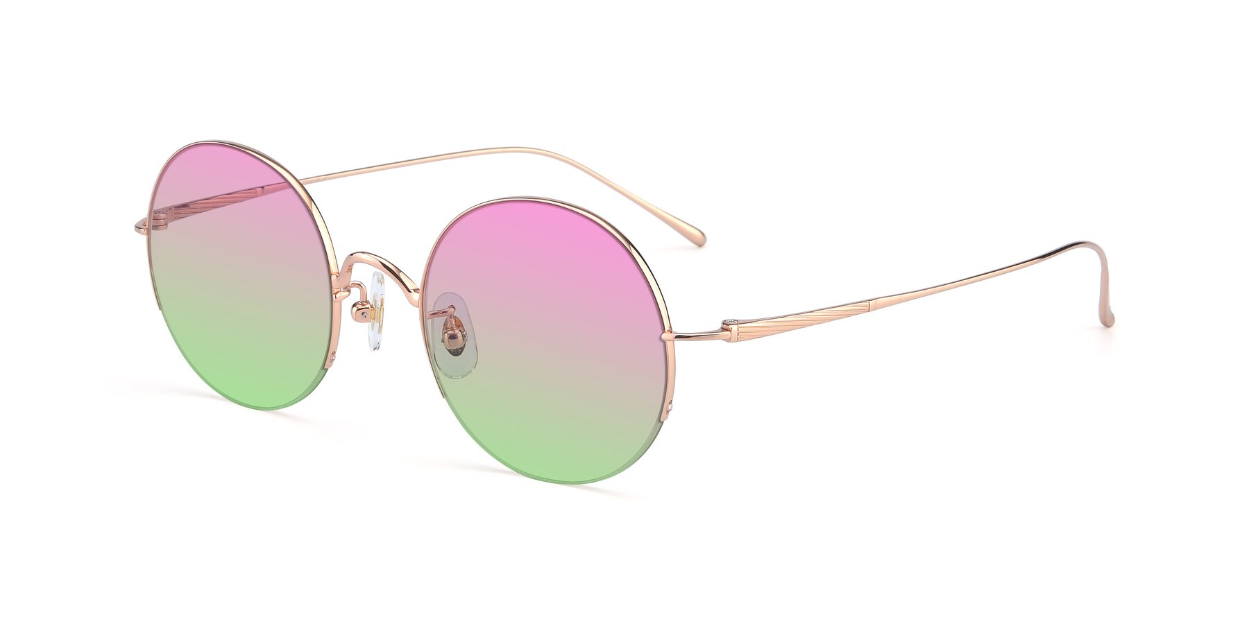 Angle of Harry in Rose Gold with Pink / Green Gradient Lenses