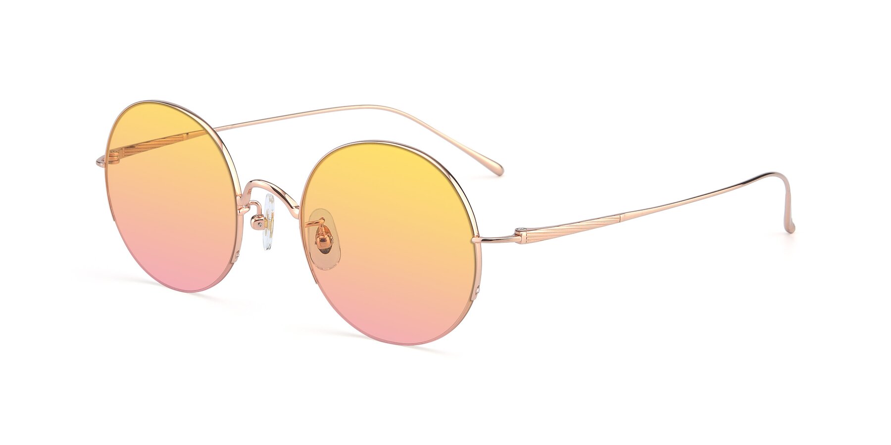 Angle of Harry in Rose Gold with Yellow / Pink Gradient Lenses
