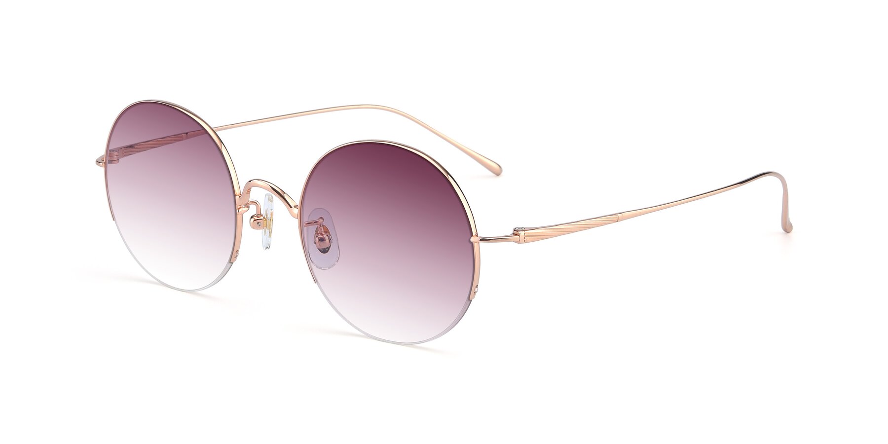 Angle of Harry in Rose Gold with Wine Gradient Lenses