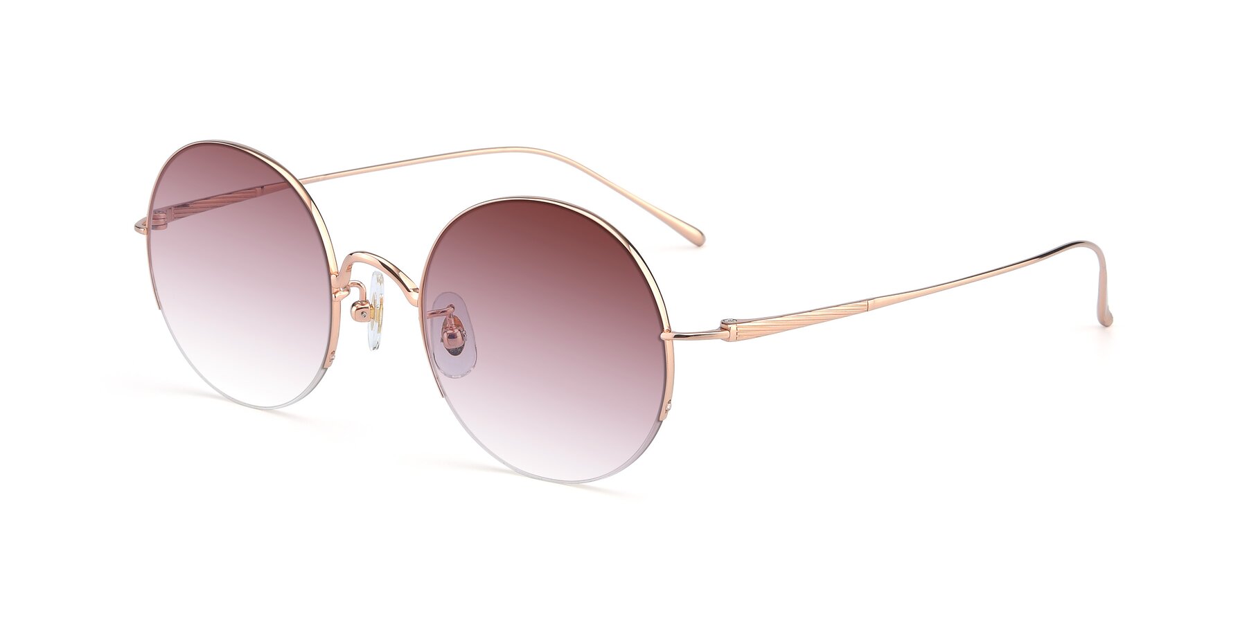 Angle of Harry in Rose Gold with Garnet Gradient Lenses