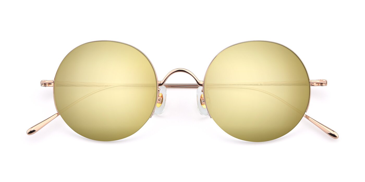 Harry - Rose Gold Flash Mirrored Sunglasses