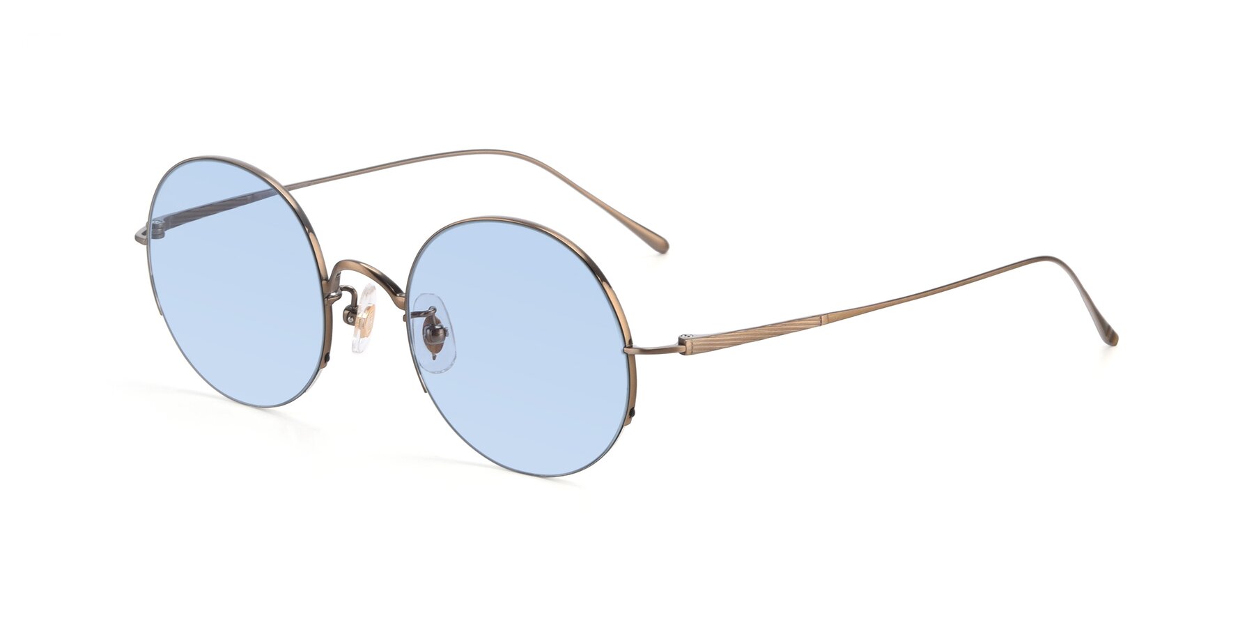 Angle of Harry in Bronze with Light Blue Tinted Lenses