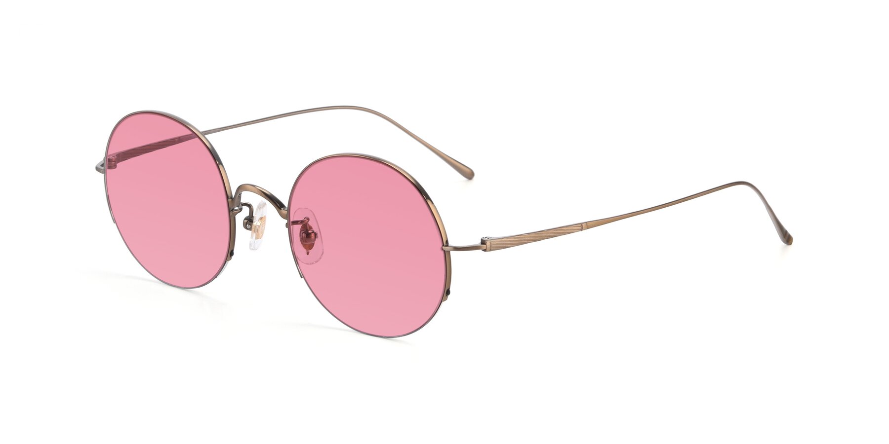 Angle of Harry in Bronze with Pink Tinted Lenses