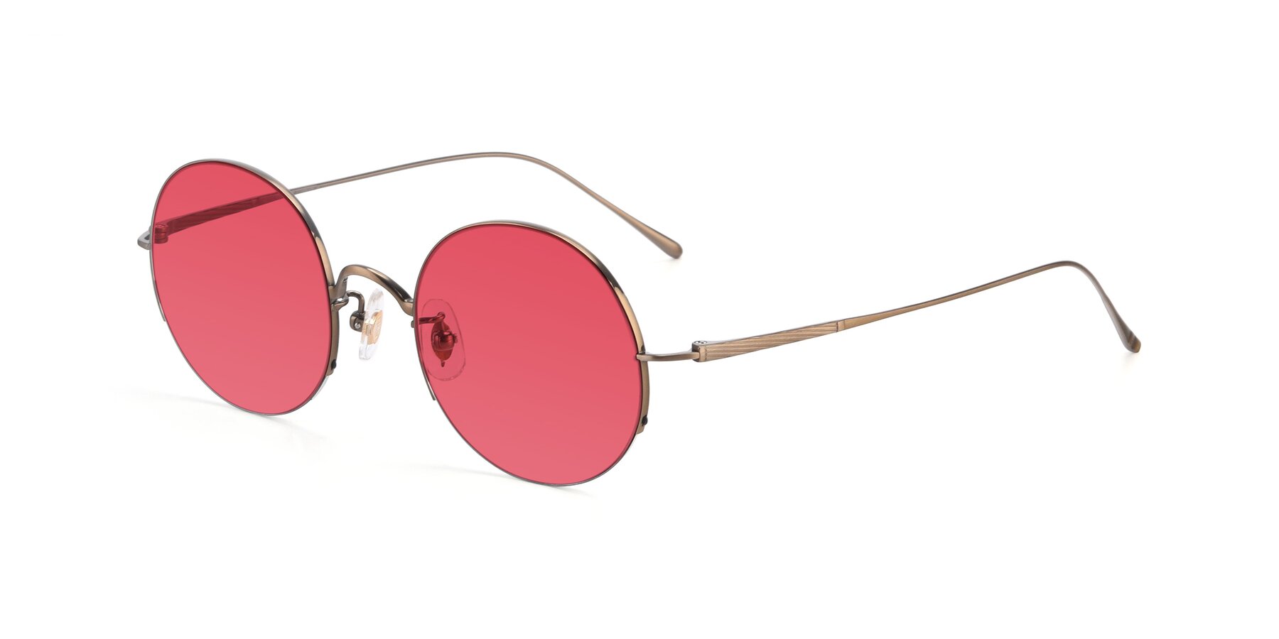 Angle of Harry in Bronze with Red Tinted Lenses