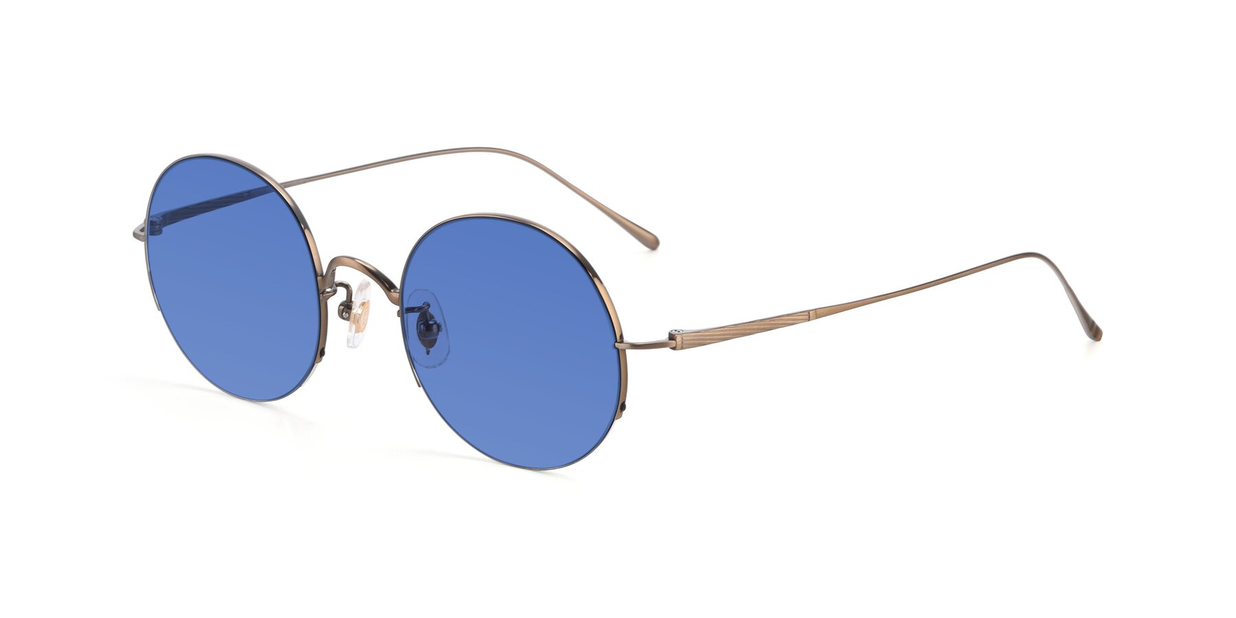 Angle of Harry in Bronze with Blue Tinted Lenses