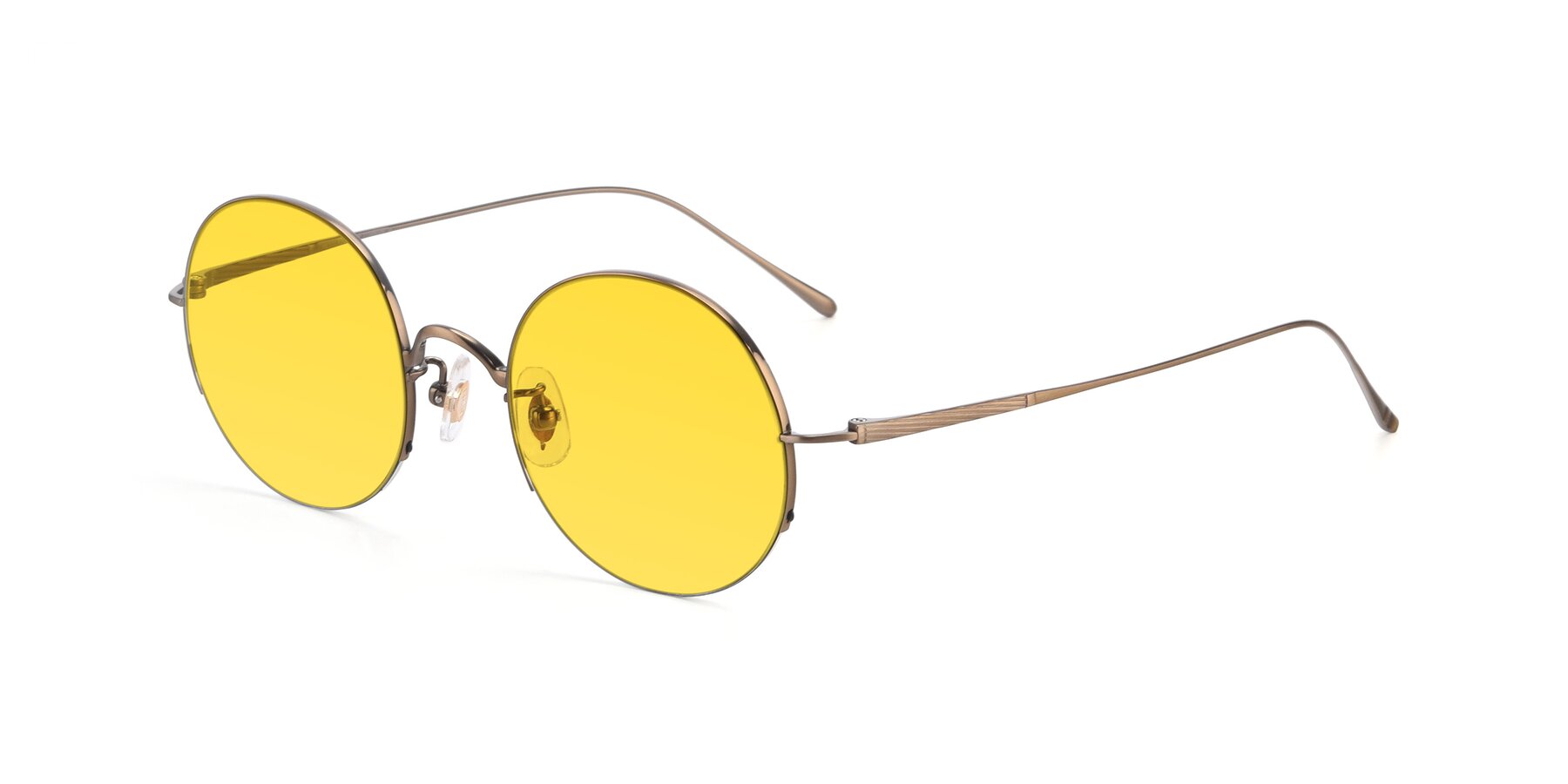 Angle of Harry in Bronze with Yellow Tinted Lenses