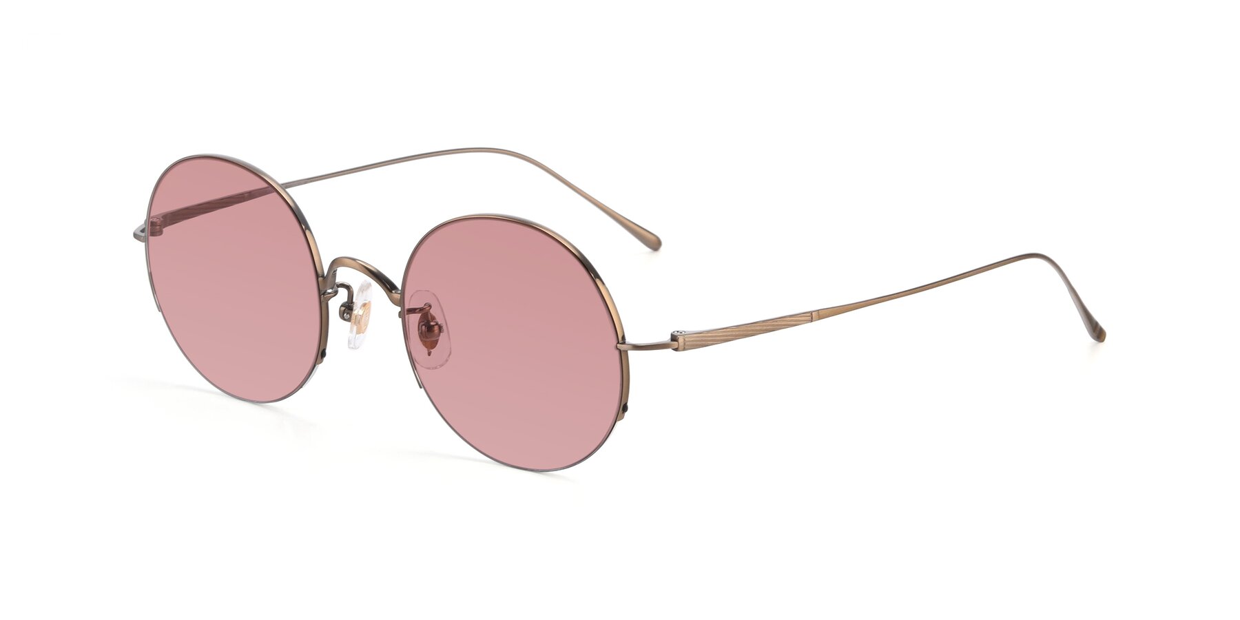 Angle of Harry in Bronze with Medium Garnet Tinted Lenses