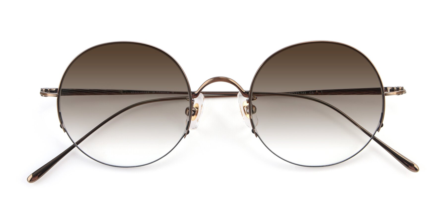 Folded Front of Harry in Bronze with Brown Gradient Lenses