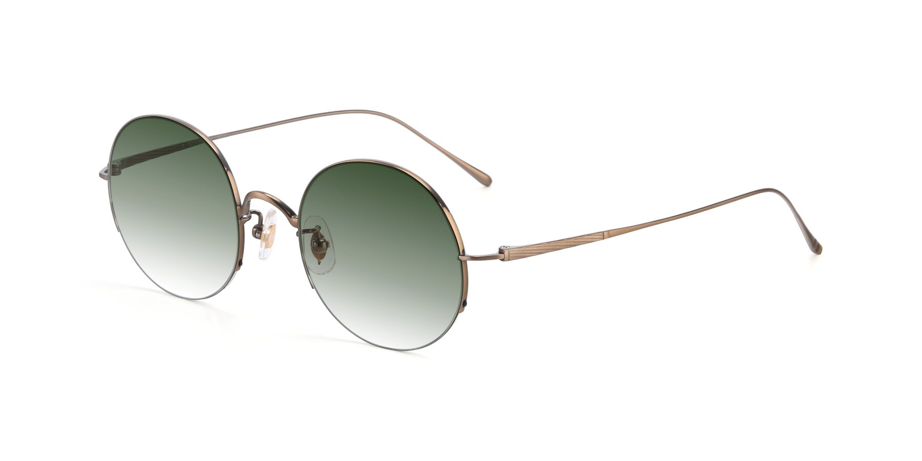 Angle of Harry in Bronze with Green Gradient Lenses