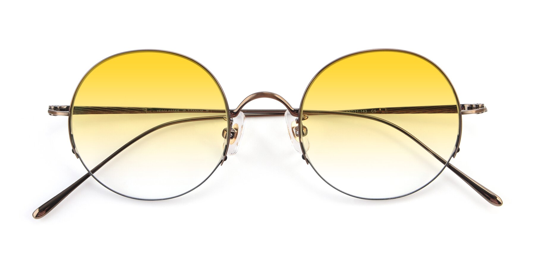 Folded Front of Harry in Bronze with Yellow Gradient Lenses