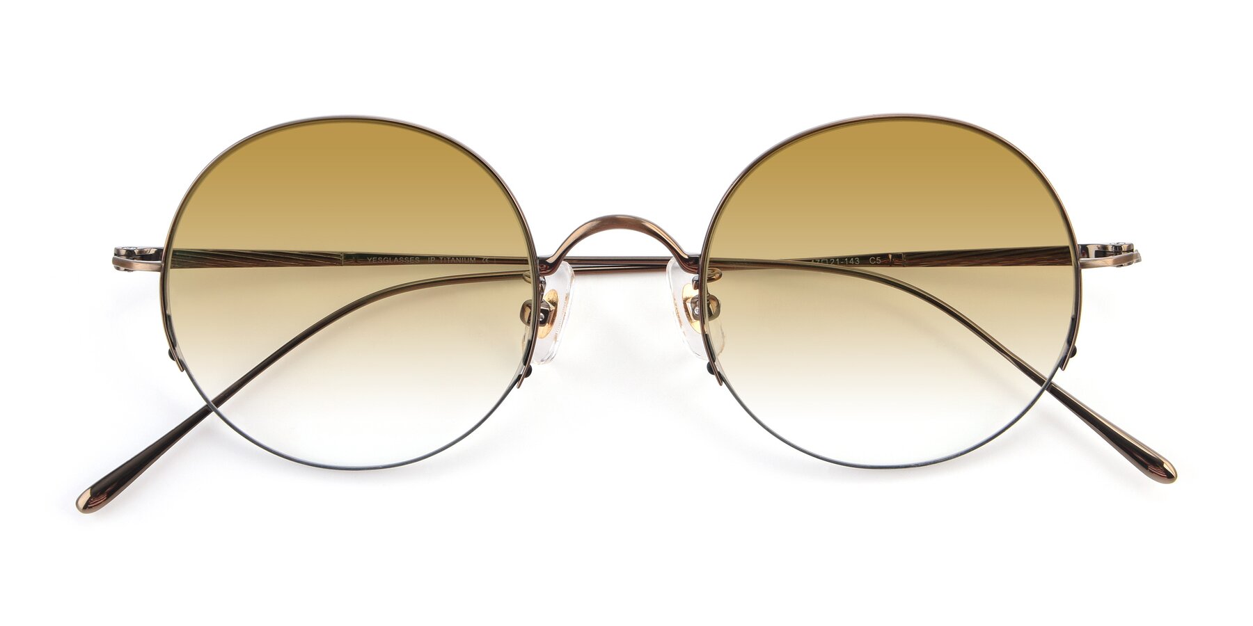 Folded Front of Harry in Bronze with Champagne Gradient Lenses