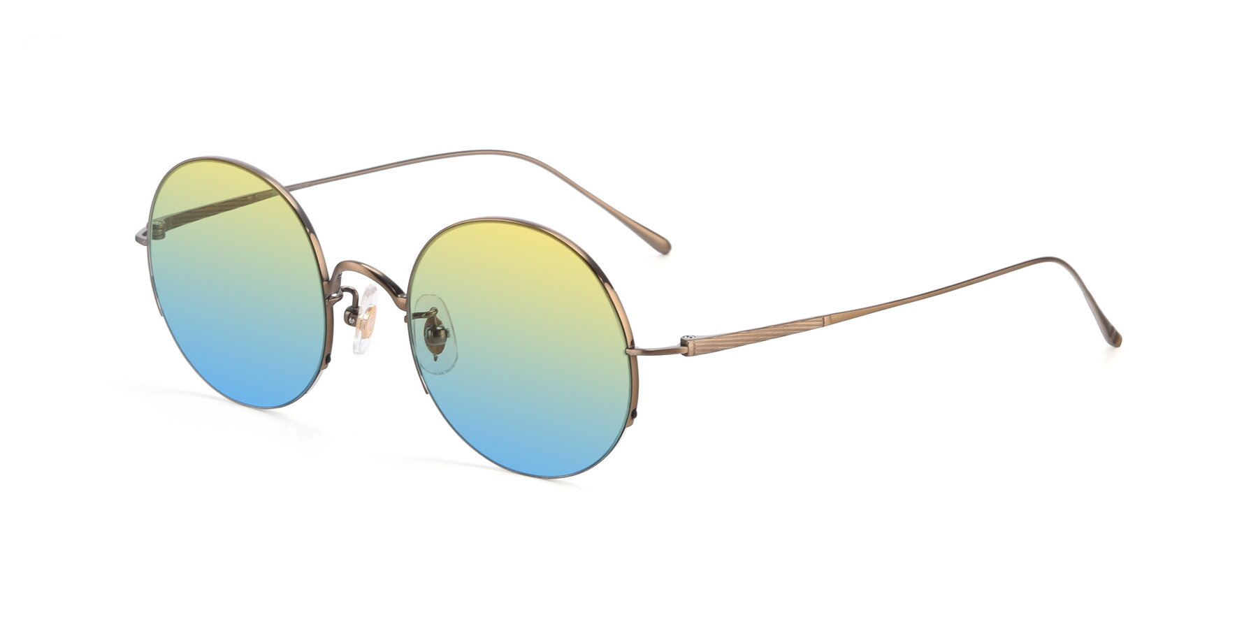 Angle of Harry in Bronze with Yellow / Blue Gradient Lenses