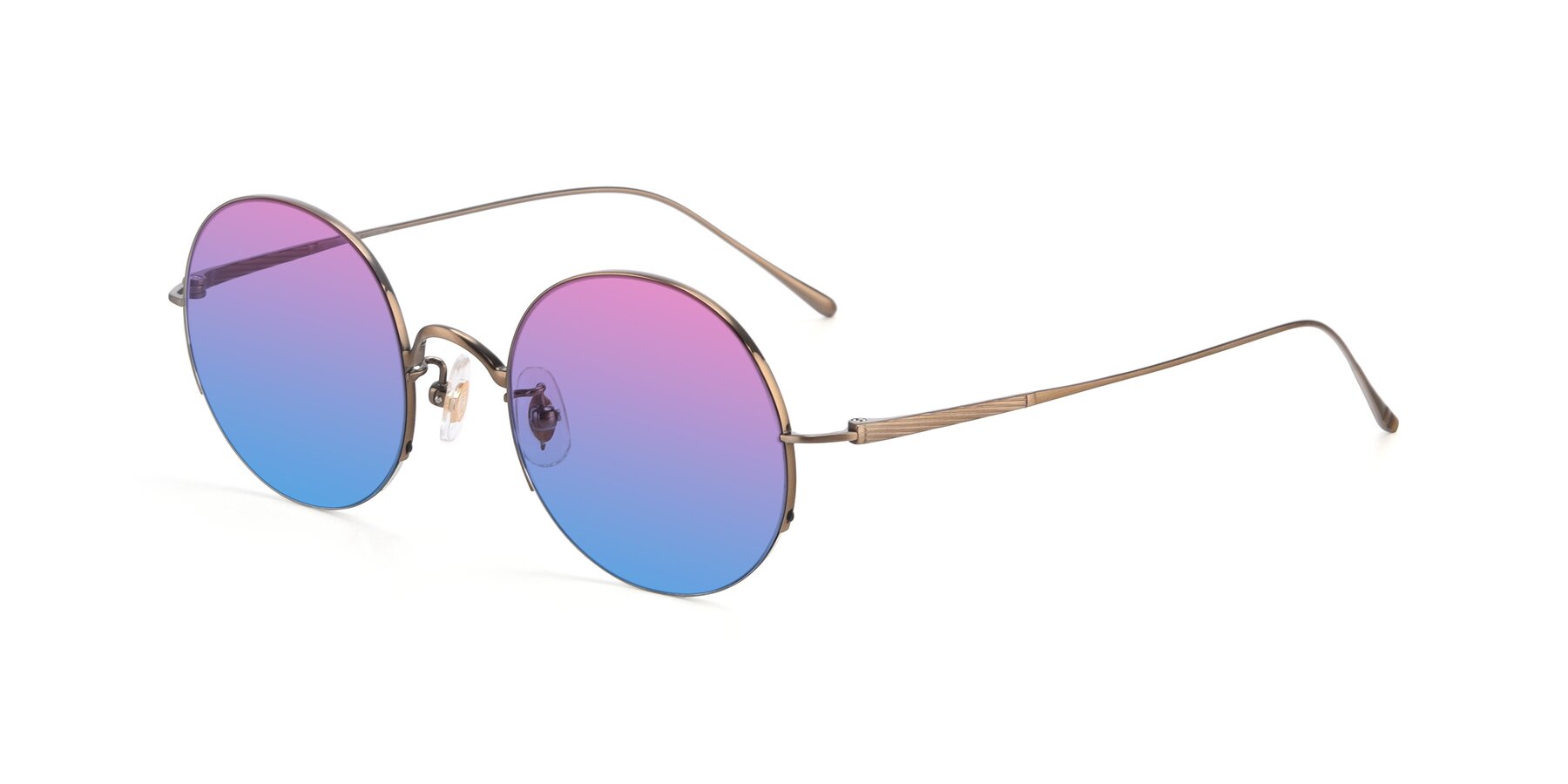 Angle of Harry in Bronze with Pink / Blue Gradient Lenses