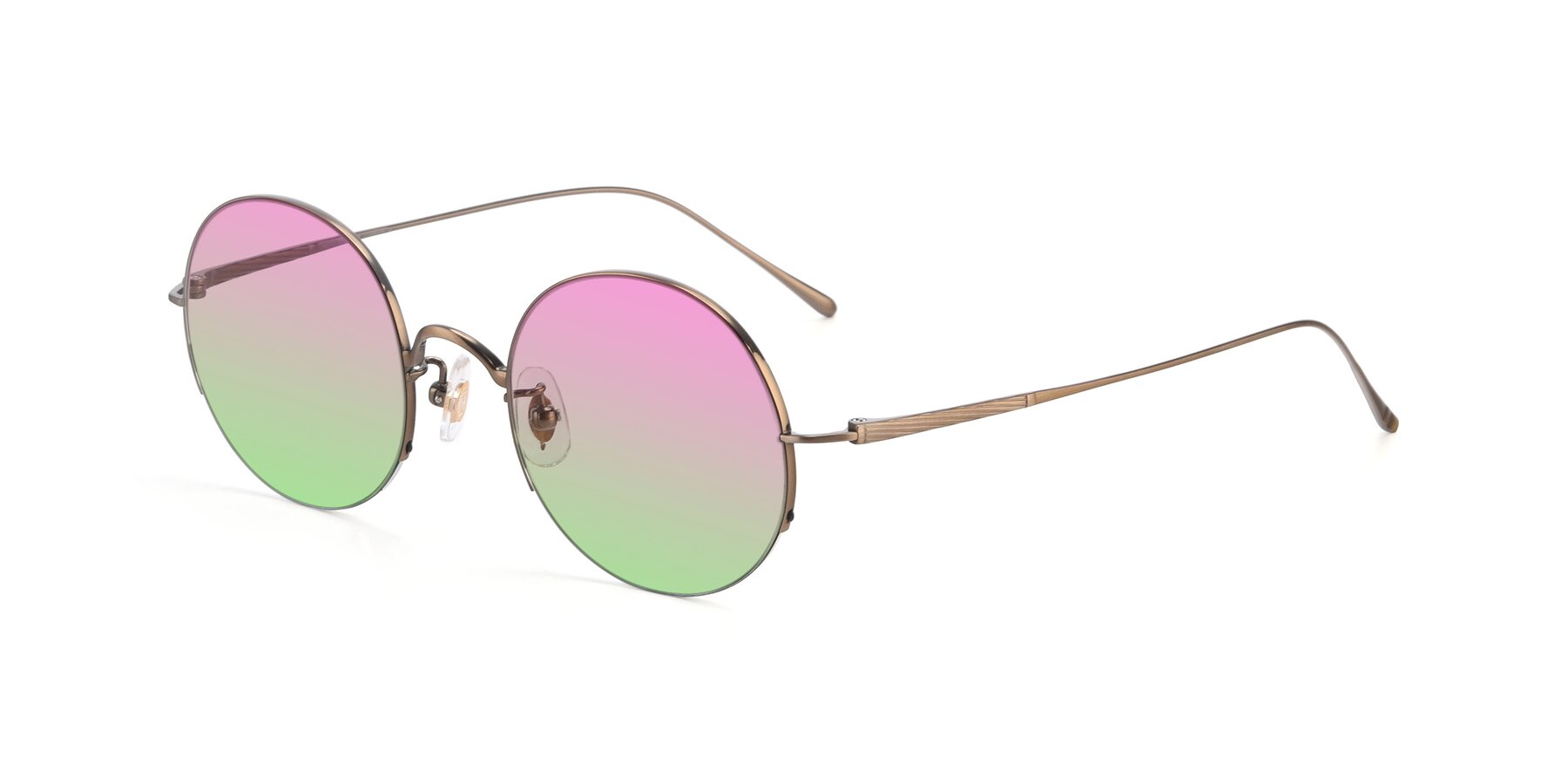 Angle of Harry in Bronze with Pink / Green Gradient Lenses