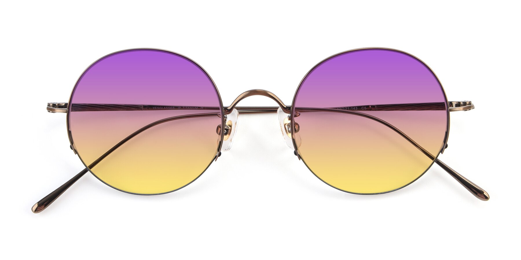 Folded Front of Harry in Bronze with Purple / Yellow Gradient Lenses