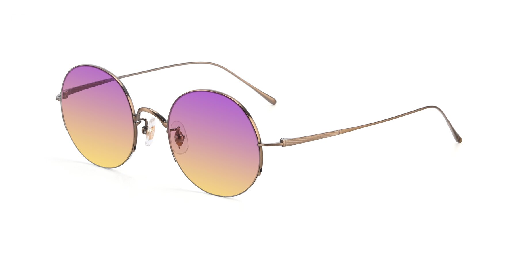 Angle of Harry in Bronze with Purple / Yellow Gradient Lenses