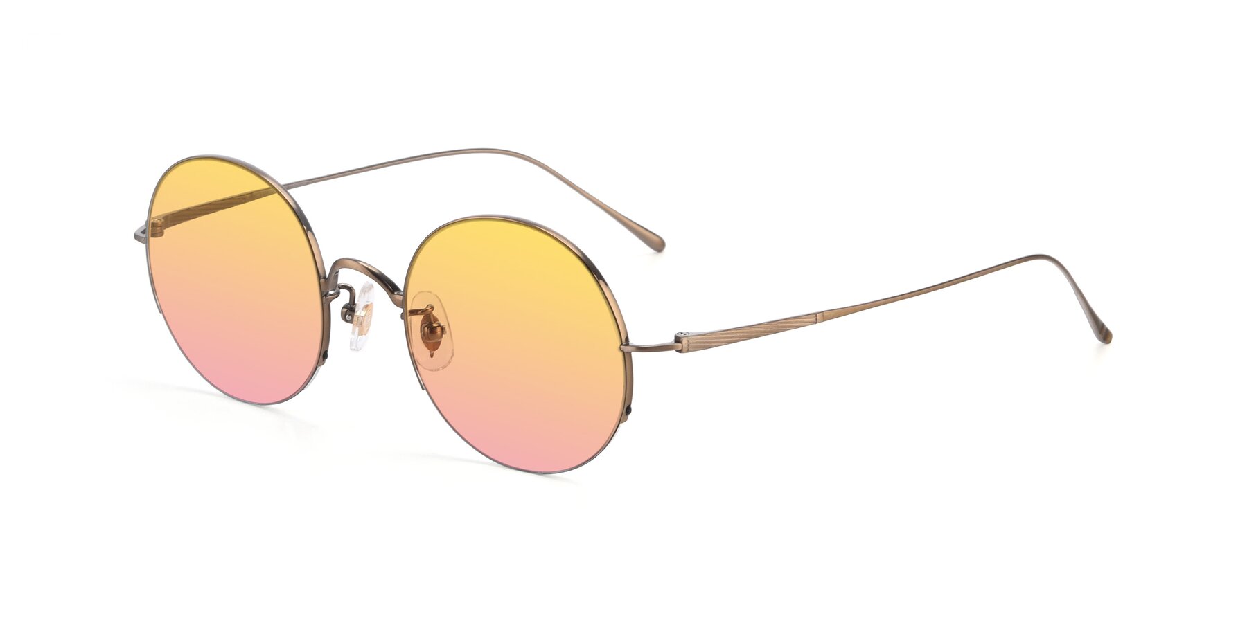 Angle of Harry in Bronze with Yellow / Pink Gradient Lenses