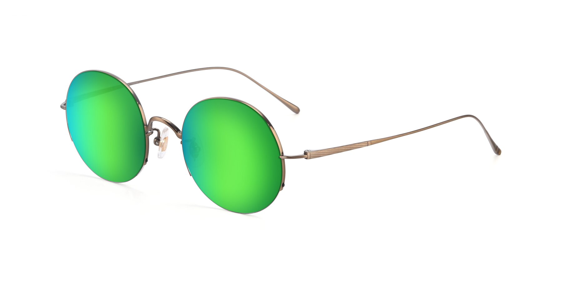 Angle of Harry in Bronze with Green Mirrored Lenses