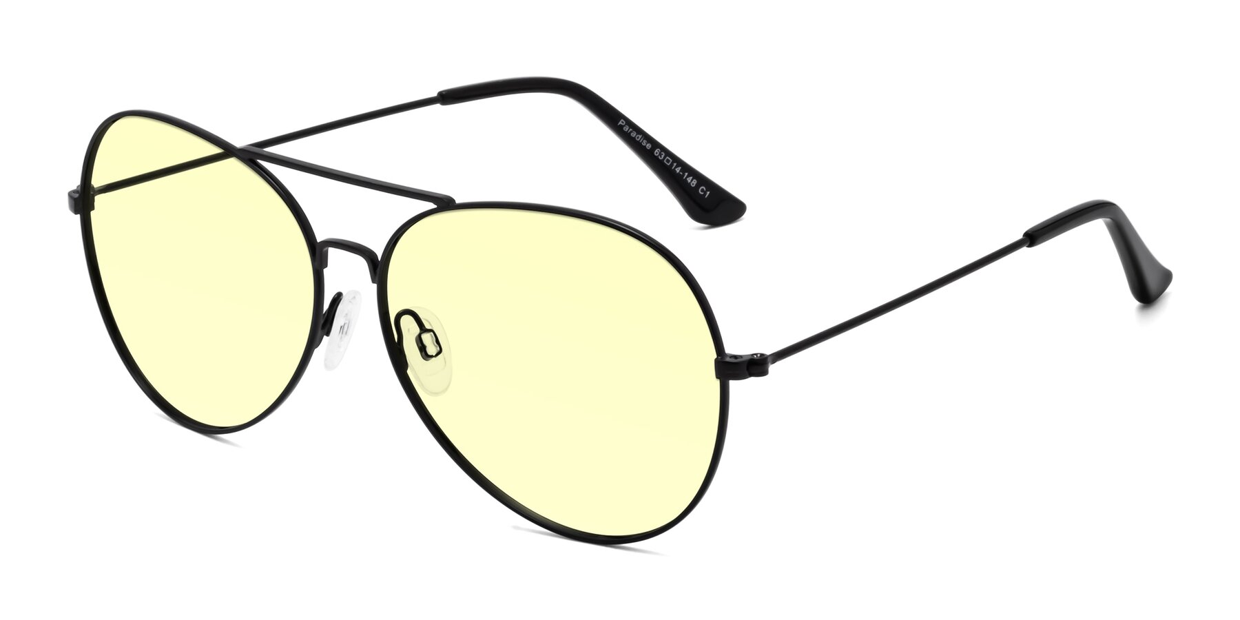 Angle of Paradise in Black with Light Yellow Tinted Lenses