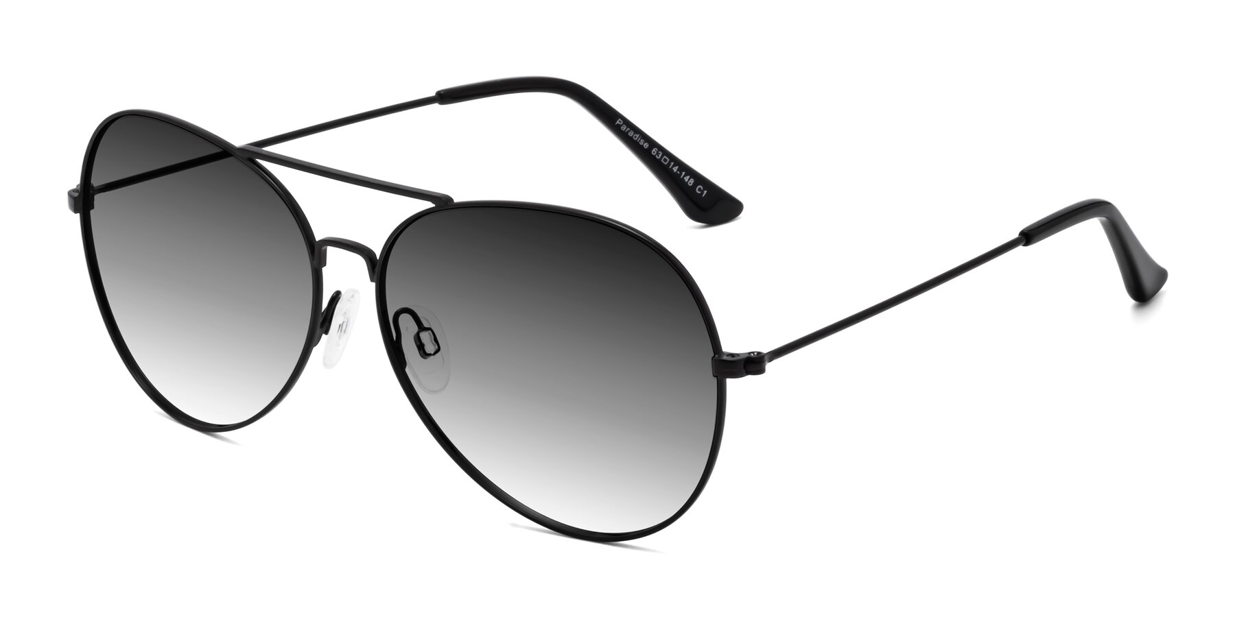 Angle of Paradise in Black with Gray Gradient Lenses