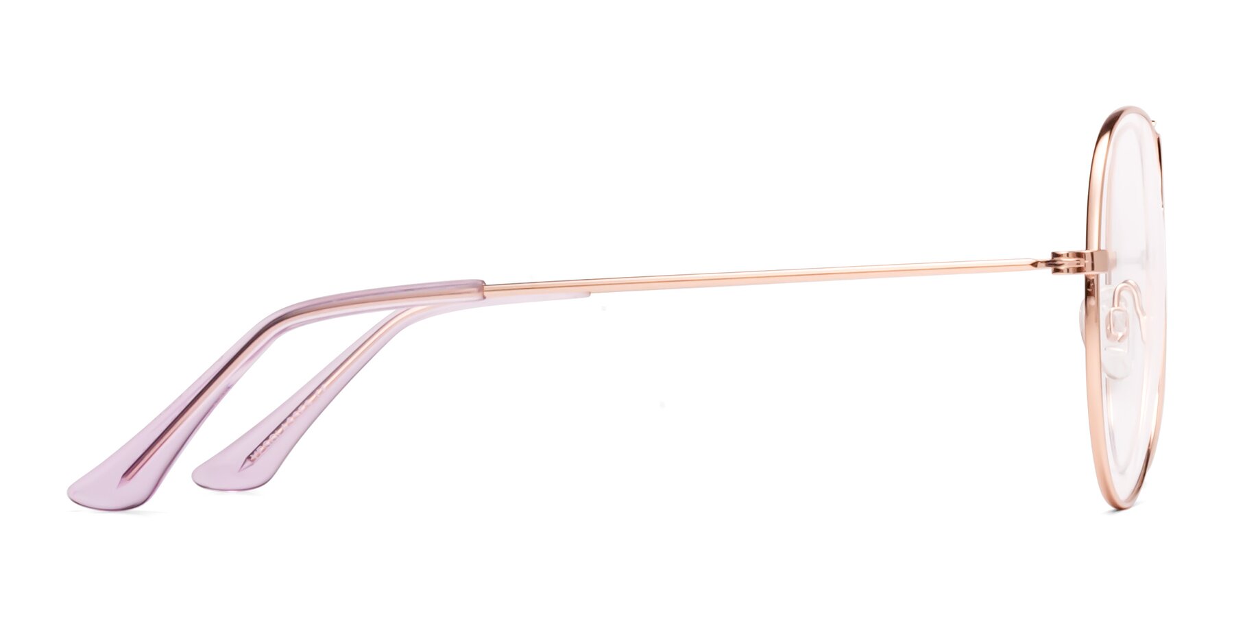 Side of Paradise in Rose Gold with Clear Reading Eyeglass Lenses