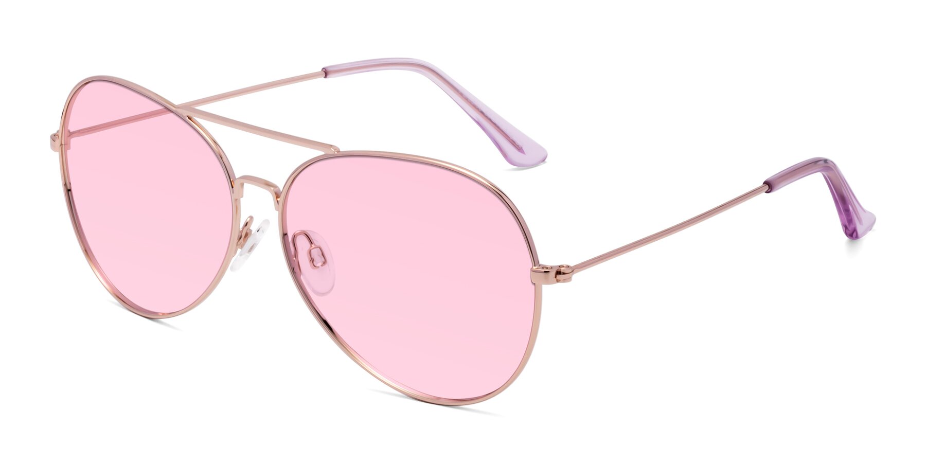 Angle of Paradise in Rose Gold with Light Pink Tinted Lenses