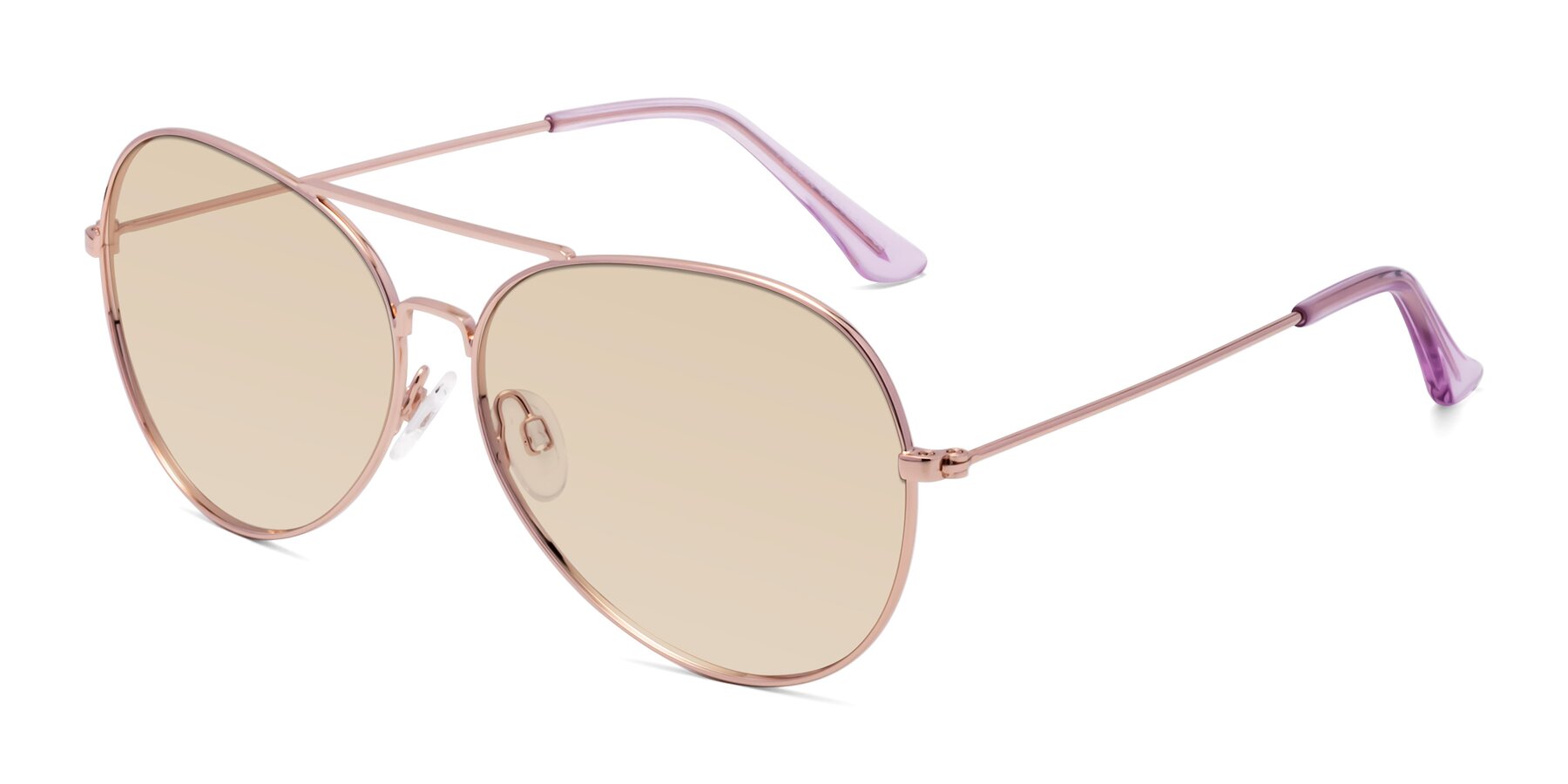 Angle of Paradise in Rose Gold with Light Brown Tinted Lenses