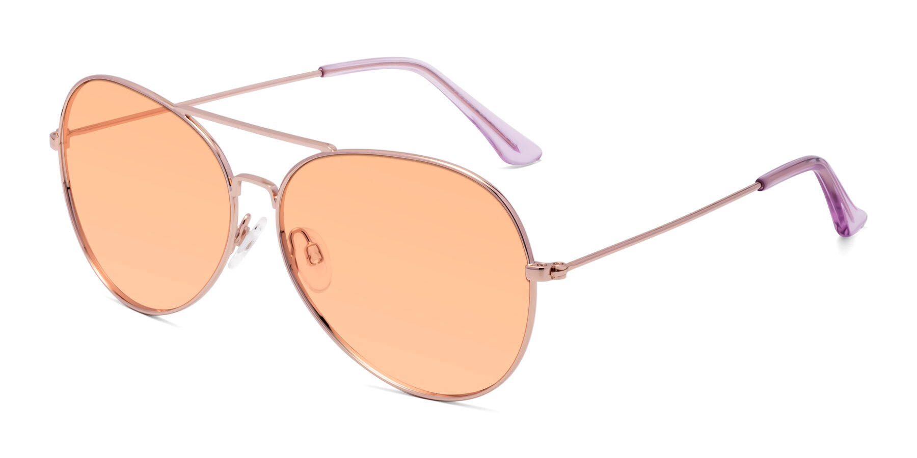 Angle of Paradise in Rose Gold with Light Orange Tinted Lenses