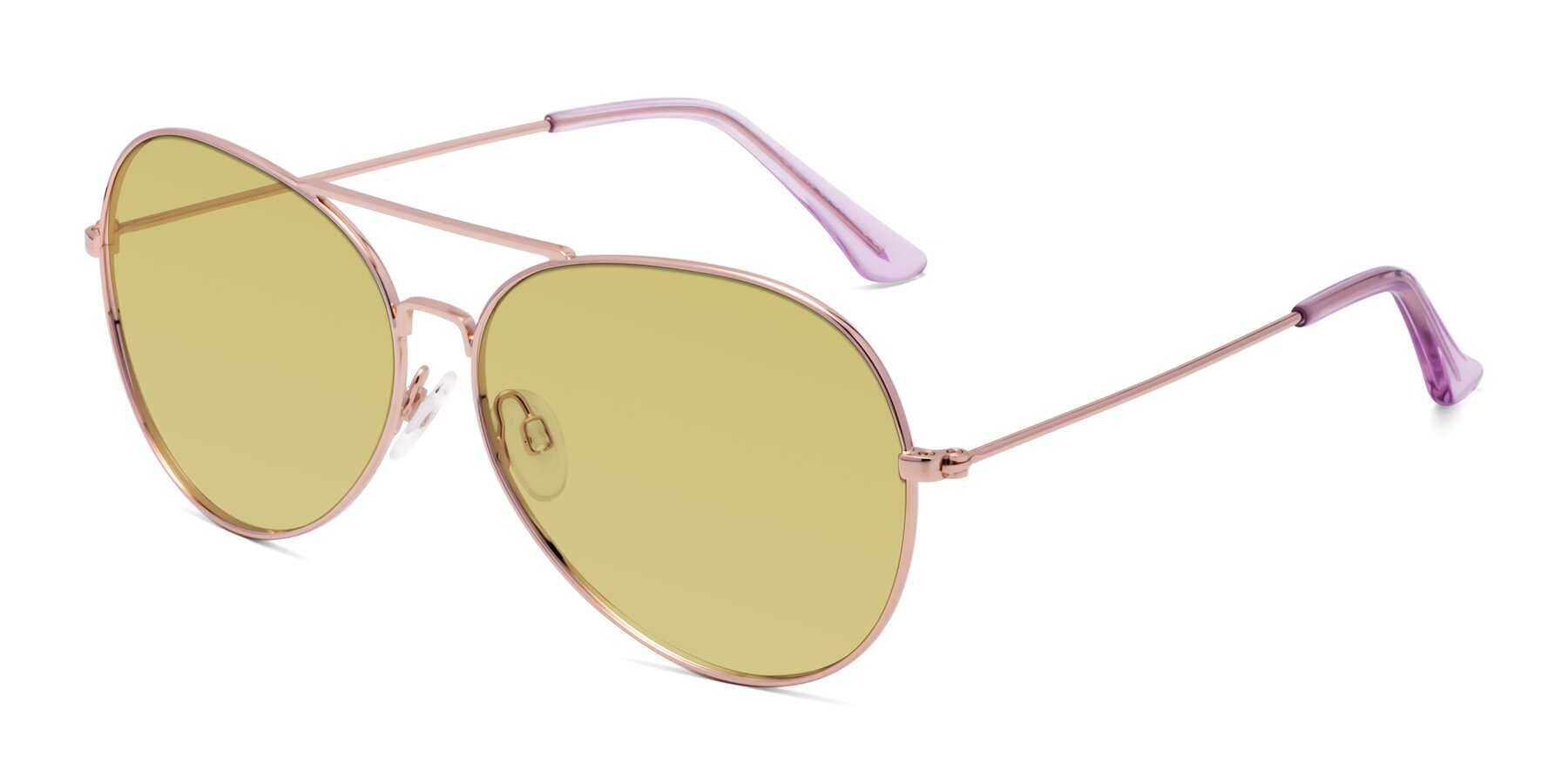 Angle of Paradise in Rose Gold with Medium Champagne Tinted Lenses
