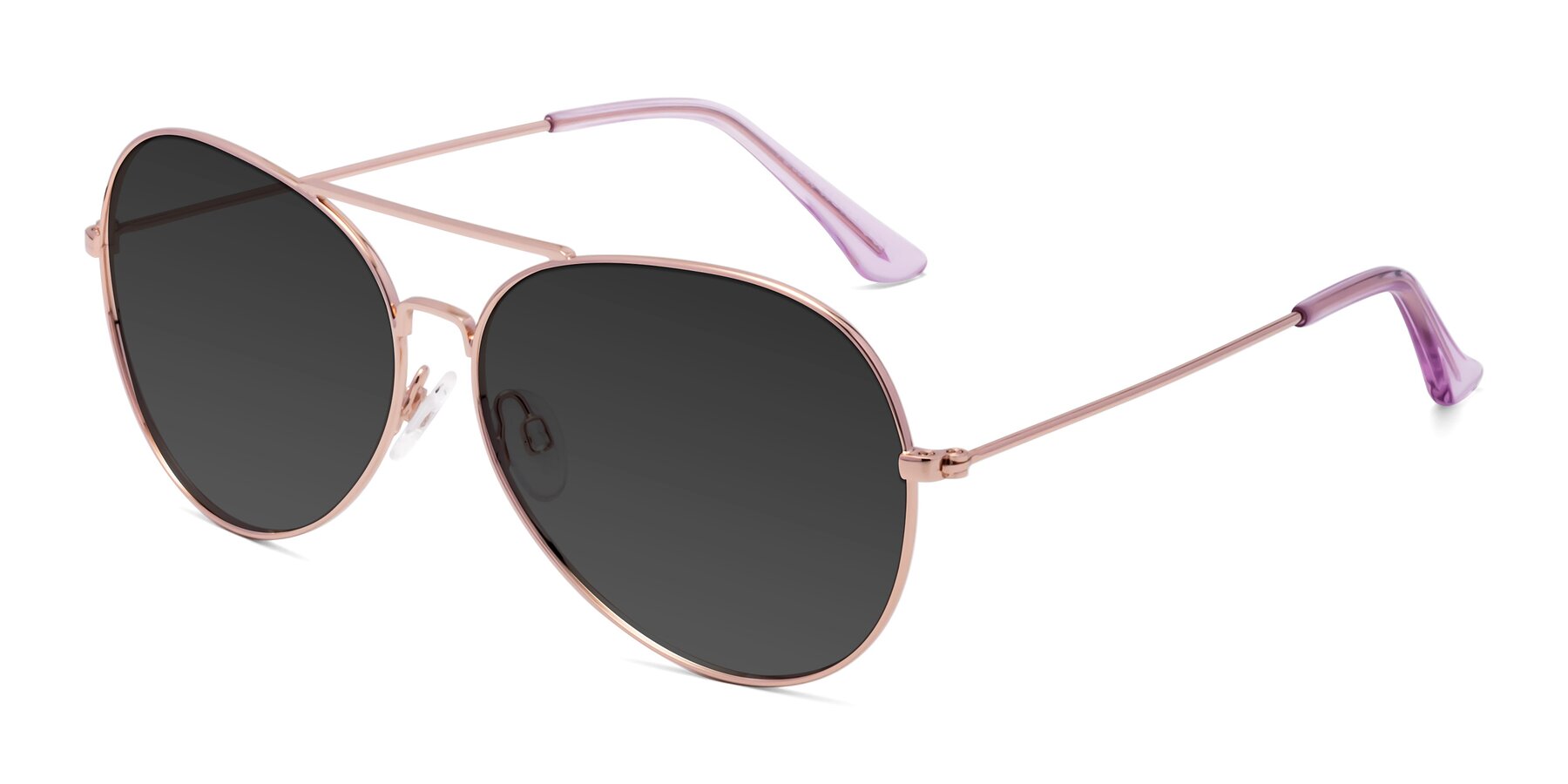 Angle of Paradise in Rose Gold with Gray Tinted Lenses