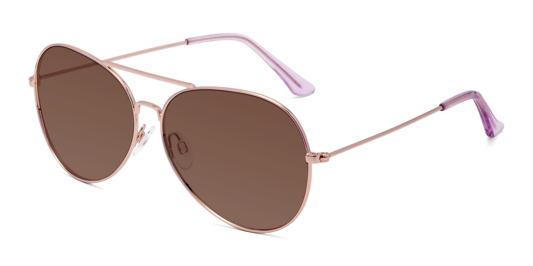 Angle of Paradise in Rose Gold with Brown Tinted Lenses