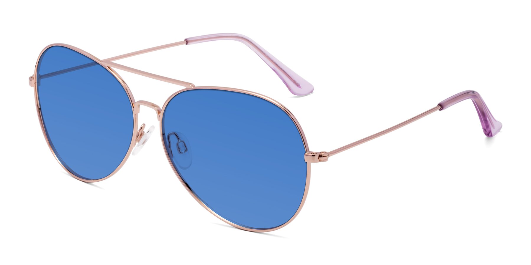 Angle of Paradise in Rose Gold with Blue Tinted Lenses