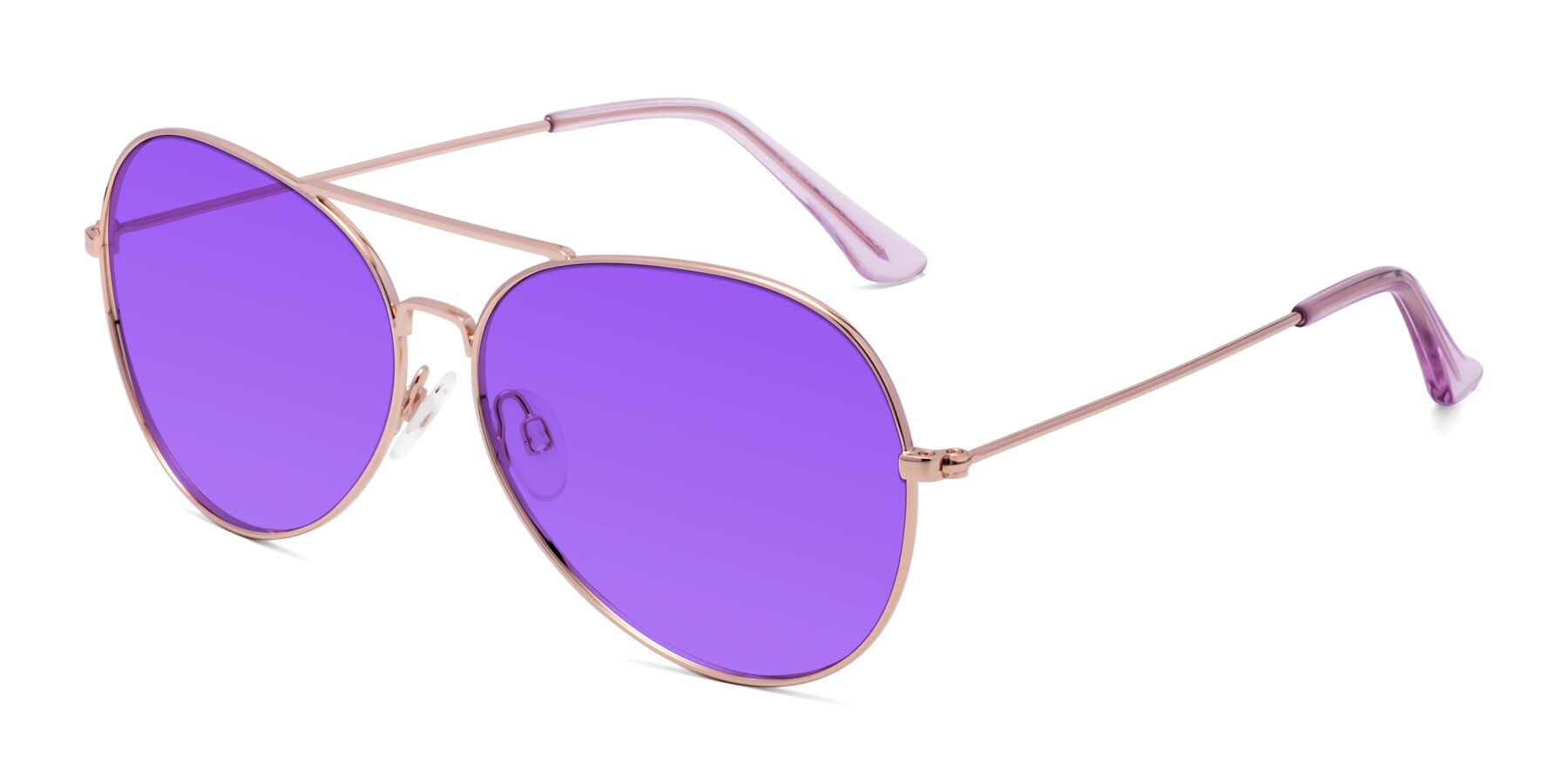 Angle of Paradise in Rose Gold with Purple Tinted Lenses