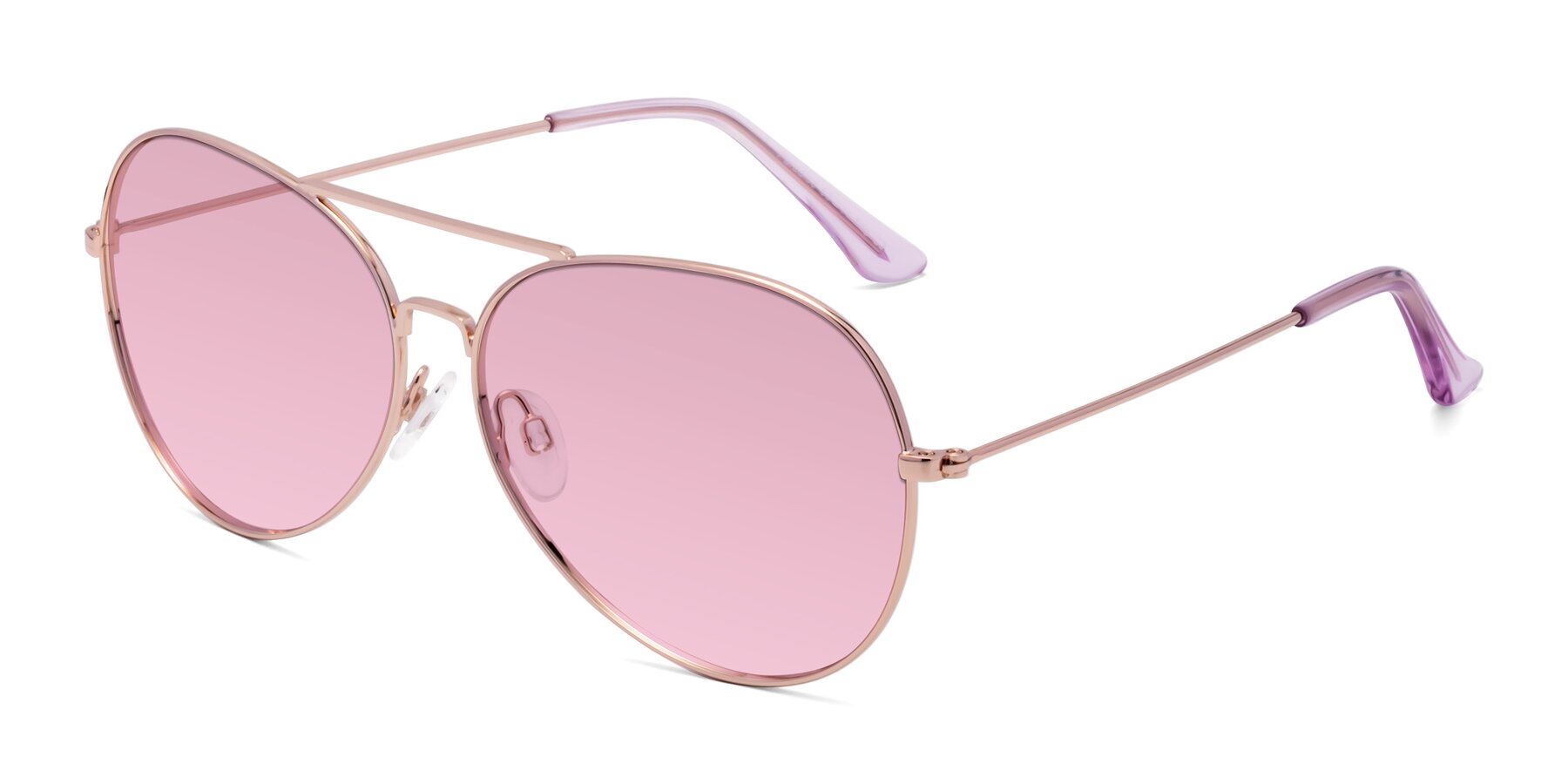 Angle of Paradise in Rose Gold with Light Wine Tinted Lenses