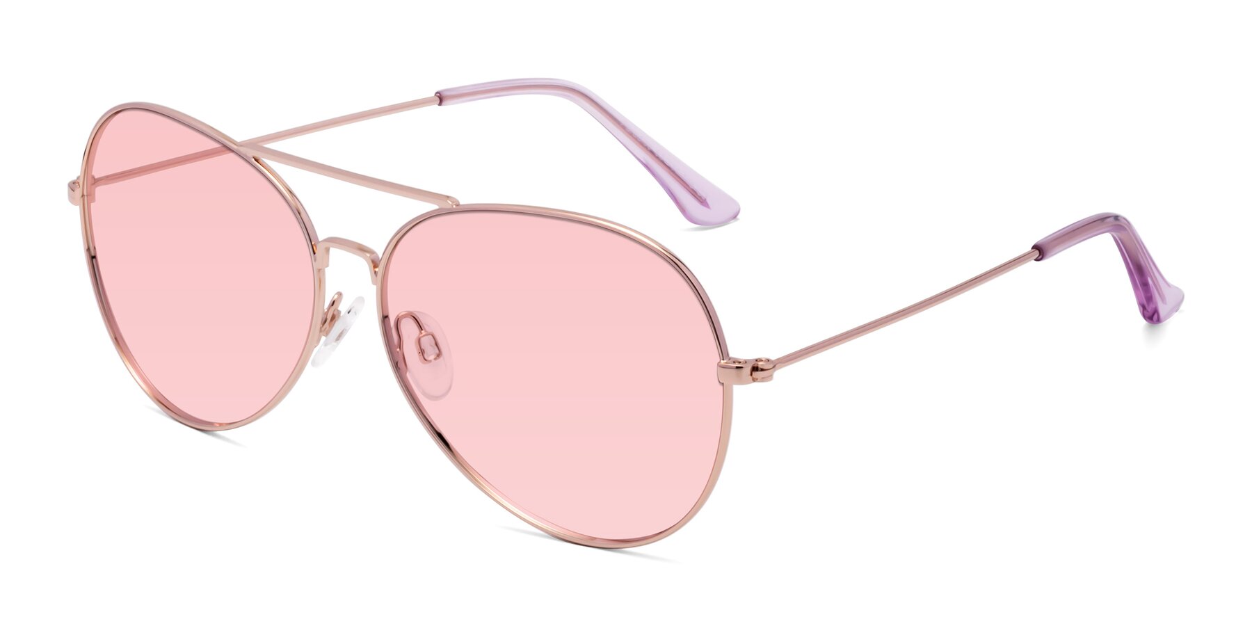 Angle of Paradise in Rose Gold with Light Garnet Tinted Lenses