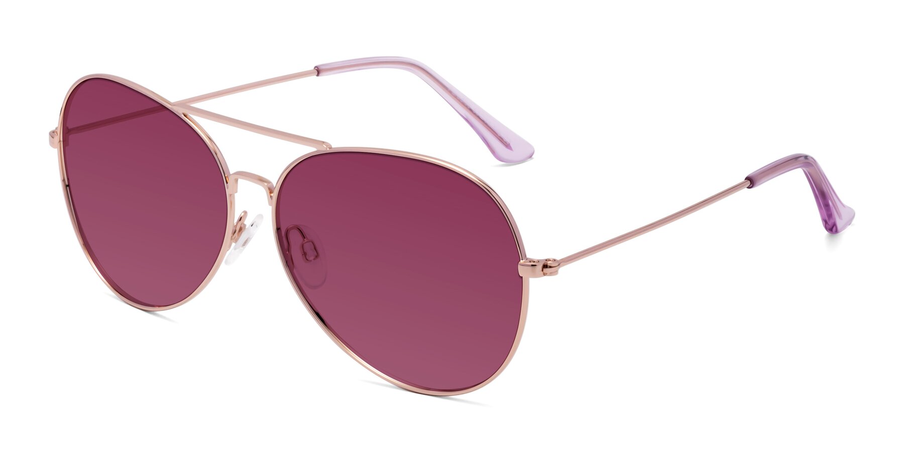 Angle of Paradise in Rose Gold with Wine Tinted Lenses